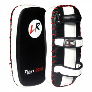 Thai Pad Kick Shield Cuero genuino Muay Thai Kick and Punching Curved Pad - Product Image 4