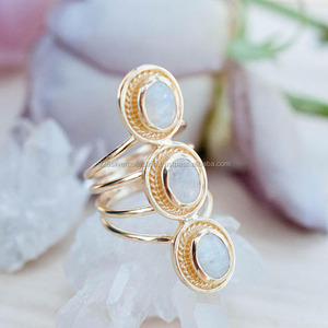 Classical Design Opal Handcraft Gold Filled Women's <b>Rings</b> Fashionable Alloy Jewelry - Product Image 1