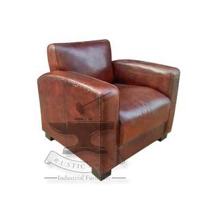 Canapé convertible en cuir Vintage, meuble de salon, une place, Sofa en coupe, mobilier industriel en rotin - Product Image 1