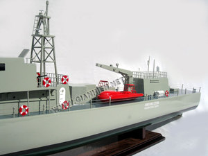 HELLENIC COAST GUARD Modèle de bateau en bois Fabriqué à la main Nouveauté Cadeau Ornement - Product Image 2