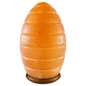Lámpara con forma de huevo y sal Natural, naranja, indio - Product Image 2