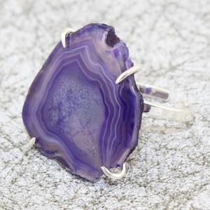 แหวนโมราฝานธรรมชาติสไตล์คลาสสิกแหวนบางชุบเงินทำด้วยมือเครื่องประดับสำหรับงานแต่งงานและงานเลี้ยง - Product Image 1