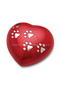 BRASSWORLD INDIA Urne funéraire en métal en forme de cœur de style américain pour animaux de compagnie, articles funéraires de qualité supérieure - Product Image 6