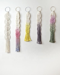 Fait main belle Macramé Mini Porte-clés Sac Charme Poignet laisse - Product Image 2