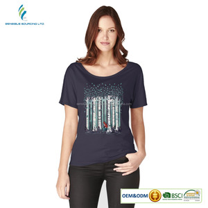 Chest Print Ladies T-shirt Manufacturer From India 100% Cotton Wholesale T-shirt <b>Polo</b> Shirt - Product Image 2