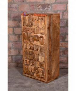 Children's Bedroom Furniture <b>Wooden</b> Alphabet Drawers Cabinet for Kids' Storage - Product Image 2