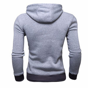 Vêtements pour hommes Sweatshirts à capuche Prix de gros Hiver Casual Basics Solid Color Pullover Cotton Fleece Breathable Men Hoodie - Product Image 2