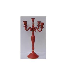 เชิงเทียนอลูมิเนียมในหม้อดินเสร็จด้วยเส้นสีทอง - Product Image 2