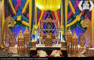 Sangeet-Accesorios de decoración para escenario, escenario de rasjasthani Mehandi - Product Image 3