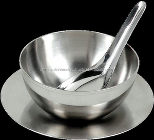 NEELKANTH / MAX FRESH ชามซุปสแตนเลสแบบรักษ์โลกพร้อมช้อนรูปพัด - Product Image 1