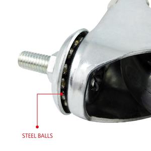 CCE Caster-ruedas silenciosas de PVC, eje roscado M8 de 2,5 pulgadas - Product Image 4