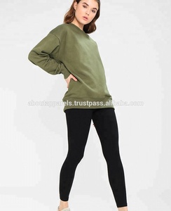 New Arrival Cheap Stylish Custom Breathable Winter Summer Long Embroidered Sweet Stitched Flounced Hem Women Sweatshirt - Product Image 3