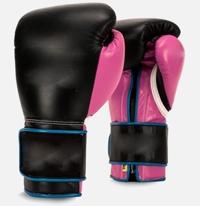 Guantes de boxeo profesionales de cuero de vaca con diseño de cordones Logotipo personalizado Kick Boxing Muay Thai Equipo de entrenamiento - Product Image 2