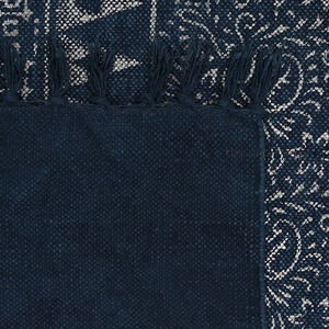 Tapis fait à la main pour femmes, tapis de luxe en coton à imprimé en blocs, tapis de salle de séjour - Product Image 2