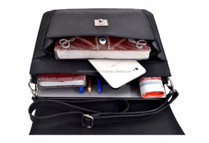 Classique pur noir sac d'affaires 100% en cuir véritable sac à main bandoulière sac à bandoulière en cuir véritable porte-documents pochette d'ordinateur pour hommes - Product Image 4