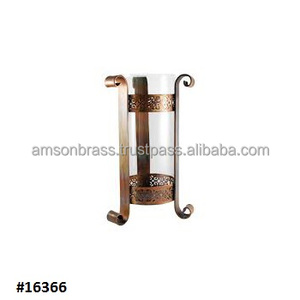 Bougeoir en métal, fer et verre pour décoration intérieure - Product Image 6