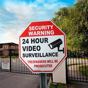 Segnale di videosorveglianza-sorveglianza 24 ore su 24 tutte le attività sono insegne monitorate-segnali di sicurezza CCTV - Product Image 6