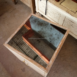 Mesita de Noche Moderna de Mármol Personalizada, Mesitas de Noche Convertibles de Madera Maciza, Ajustables, con Espejo, Tradicionales, Ecológicas, para Apartamento - Product Image 4