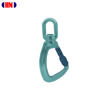 Mousqueton pivotant en aluminium A304KSG-R avec vis de verrouillage, indicateur de charge CE 25kN - Product Image 1