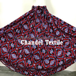 Jupes longues évasées pour femmes, tissu africain en cire imprimé, ceinture, Maxi Hippie, patineuse à taille haute, 2020 - Product Image 1
