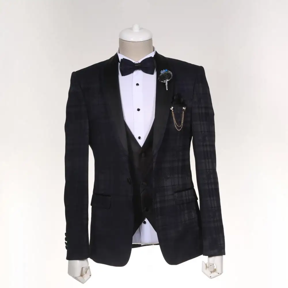 Whosale Black Men Suits Slim Fit Tuxedos Wedding Suits For Men 2022 3 Piece Price Men Suit