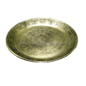 Placa de cargador antigua negra, mesa de comedor, placa de cargador usada, platos de diseño moderno, platos decorativos de mesa - Product Image 1