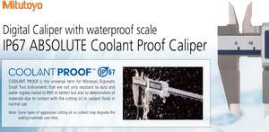 Calibrador a prueba de refrigerante Mitutoyo con protección contra polvo/agua conforme al nivel IP67 y pantalla digital - Product Image 2