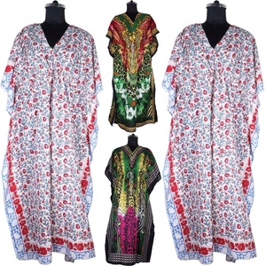 Señoras elegante algodón largo Kaftan vestido mano bloque impreso vestido asequible africano tradicional Dashiki Kaftan mujeres fabulosas - Product Image 1