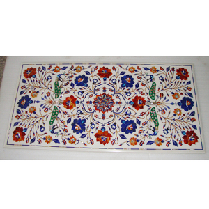 <b>Stone</b> Inlay Dining <b>Table</b> <b>Top</b> - Product Image 1