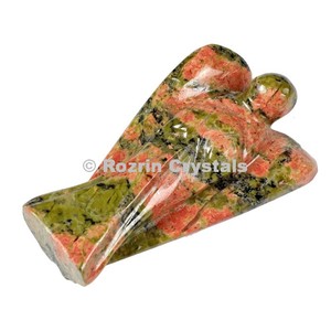 Figura de Ángel de Cristal de Unakita Natural de 2 Pulgadas, Hecha a Mano, Piedra Preciosa Curativa para Reiki, Regalo, Decoración, Venta al Por Mayor - Product Image 1
