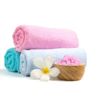 最新新设计的有机棉面巾，带有您定制的标志和设计，出厂价格在印度批发...