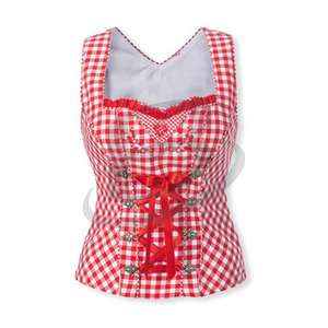 Blusa Sexy y Coqueta de Lederhosen Bávara Alemana, Disfraz de Oktoberfest para Mujer Adulta (Blusa a Cuadros de Oktoberfest) 2024 - Product Image 3