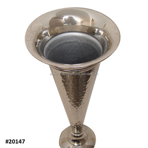 Florero de trompeta indio de Metal de los más vendidos, florero de lujo con plateado para dormitorio, jarrones con diseños de diferentes formas - Product Image 6