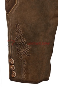 Pantalones cortos de cuero auténtico unisex personalizados Oktoberfest Lederhosen de talla grande, decoración bordada, transpirables de maternidad - Product Image 4