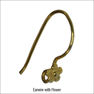 Wholesale Handmade 925 Silver Earwire <b>Earrings</b> Gold Plated Fancy Flower Jewelry Findings - Product Image 1