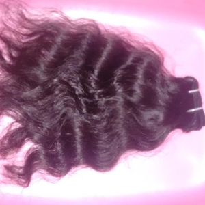 Cabello humano sin procesar. Cabello indio de textura ondulada India remy sin procesar. Cabello humano virgen de color natural - Product Image 1