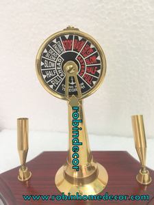 Decoración de mesa antigua estilo náutico soporte de pluma telégrafo ancla de barco coleccionable Motor de latón técnica de Metal pulido - Product Image 2