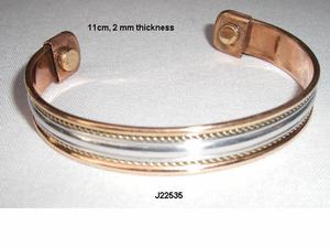 <b>Magnetic</b> <b>Copper</b> <b>Bracelet</b> with <b>Copper</b> and Two Steel Wire Wearing It Has Health Benefits <b>Magnetic</b> Therapy <b>Copper</b> <b>Bracelet</b> - Product Image 3