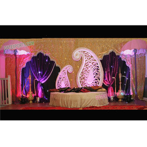 Décorations italiennes à motifs paisley pour la cérémonie du henné, décorations de scène pour le henné et le sangeet musulmanes punjabi, décorations d'événements en Australie - Product Image 1