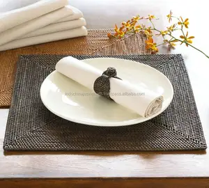 광장/직사각형 등나무 충전기/등나무 Placemats