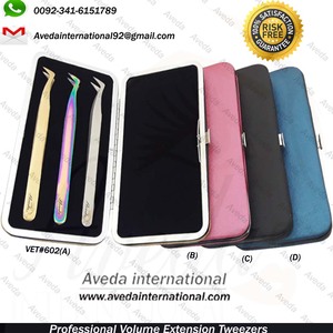 Pinzas para Pestañas de Acero Inoxidable Antiestáticas de Color Rosa Claro de Excelente Calidad con Marca Personalizada - Kit de Una o Seis Piezas, 100% Calidad - Product Image 4