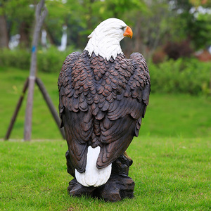 Vida decoración arte estatua de fibra de vidrio de Hawk resina escultura de animales - Product Image 3