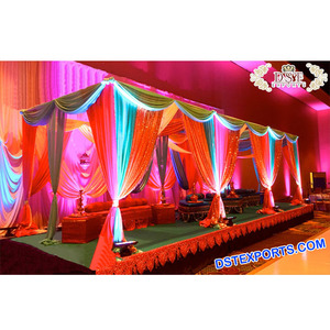 Escenario para Ceremonia Mehndi Musulmana, Decoración Musulmana para Ceremonia Mehndi, Fabricante de Escenarios para Bodas Indias - Product Image 1