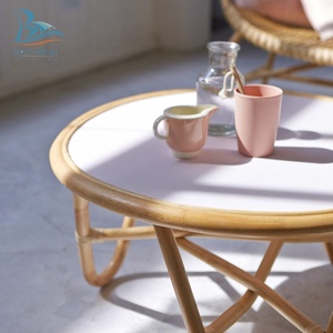 Mesa de centro de mimbre mediana, escritorio de café de Vietnam - Product Image 4
