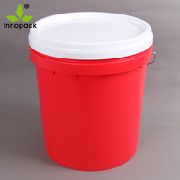 Ember Plastik Bulat 20L 5 Galon Berwarna Tahan Oksidasi, Food Grade, Anti-statis, Dapat Disesuaikan