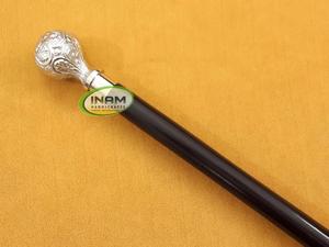 Oval <b>Handle</b> Wooden <b>Walking</b> <b>Stick</b> for Elderly Designed with Brass & Rubber Tip <b>Walking</b> Cane - Product Image 4