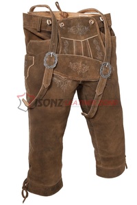 Custom Bavarian Lederhosen, Kniebund Hosen, Men ledersosen trachten Lederhosen pantalones de cuero con tirantes (Bavarian Garments - Product Image 4