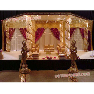 <b>Wedding</b> Crystal Mandap With Led Light <b>Wedding</b> Crystal Pillars Mandap Aishwarya Mandap for <b>Wedding</b> FLORIDA - Product Image 1