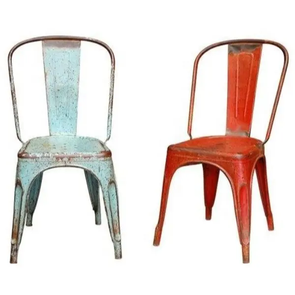 Modern French Style Metal Iron Steel Dining Chair Home Hotel Coffee Shop Dining Furniture in Many Colors at Wholesale Price