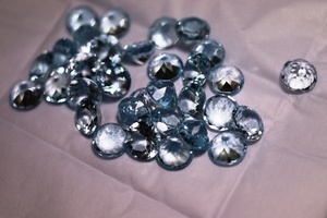 เพชรธรรมชาติที่มีคุณภาพสูงหลวมพลอยสีฟ้าบุษราคัม7มม. ได้รับการรับรองจาก IGI - Product Image 2